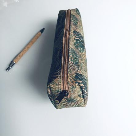 Federmäppchen Stifte Tasche aus Kork Monsterablatt